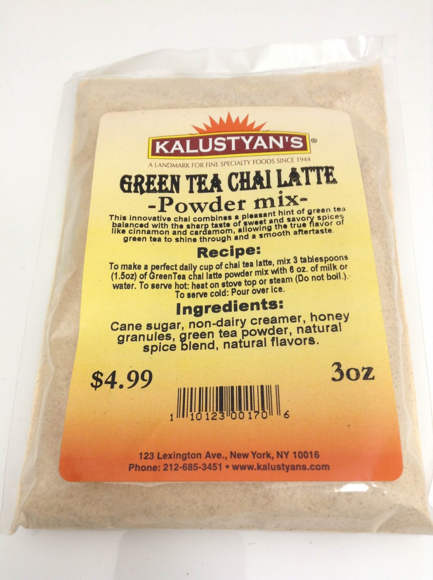 Green Tea Chai Latte, Powder Mix