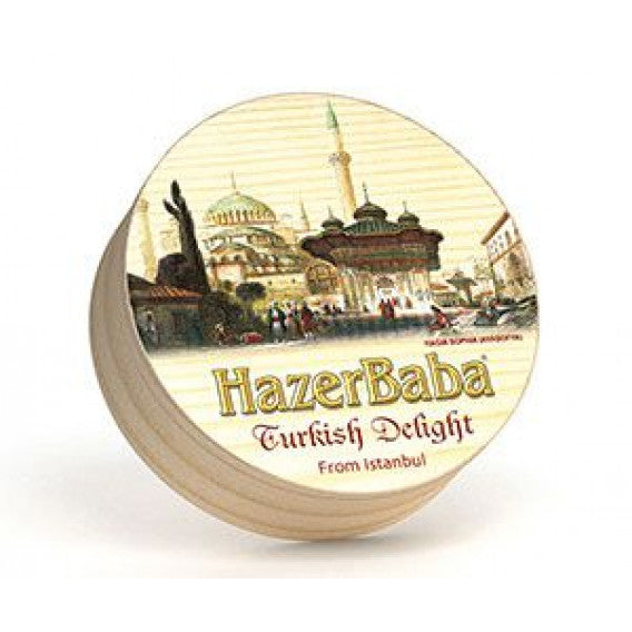 HazeBaba Turkish Delight ( Rose, Lemon, Pistachio, Hazelnut) In Wooden Drum