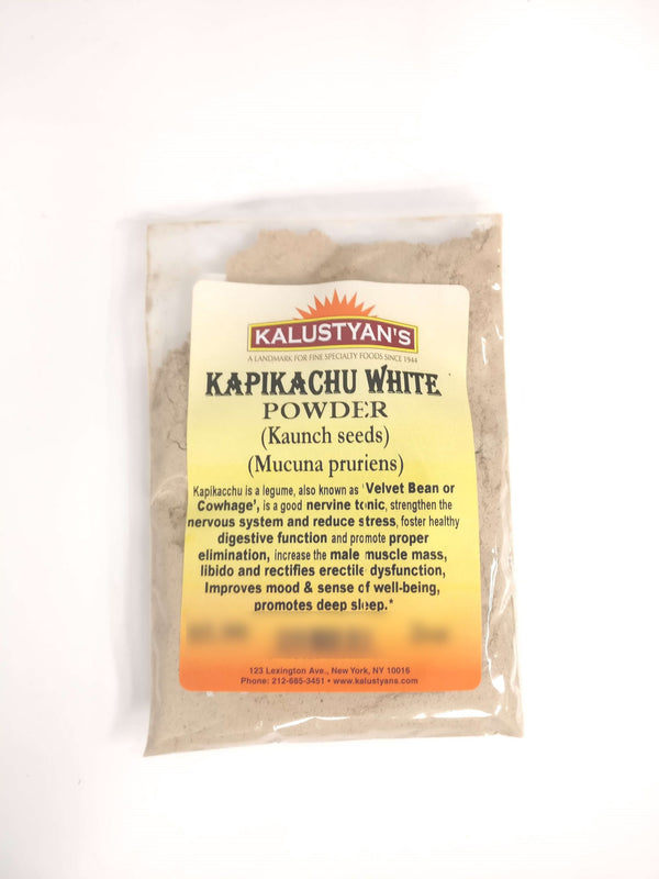 Kapikacchu, White (Kaunch Seed / Velvet Bean) (Mucuna Pruriens), Powder