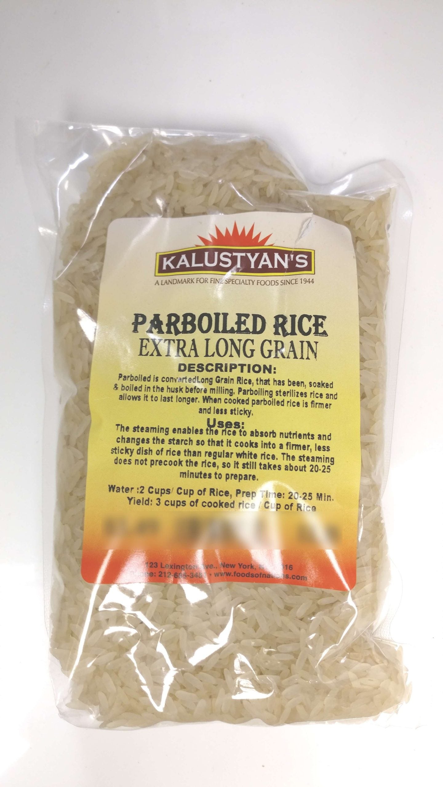 Parboiled Rice, Extra Long Grain – Kalustyan's