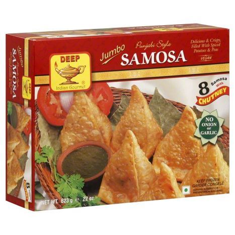 Deep Indian Gourmet Indian Gourmet Samosa, Punjabi Style, with Chutney, Jumbo