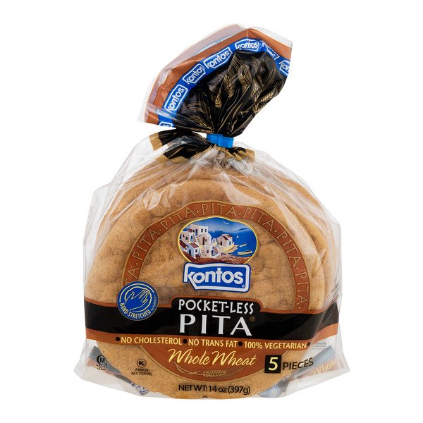 Pocketless Pita,Whole Wheat, Mediterranean Flatbread
