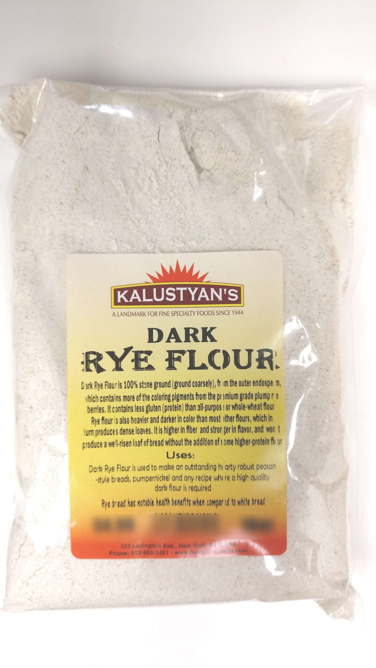 Russian Rye Flour Rye Flour, Dark – Kalustyan's