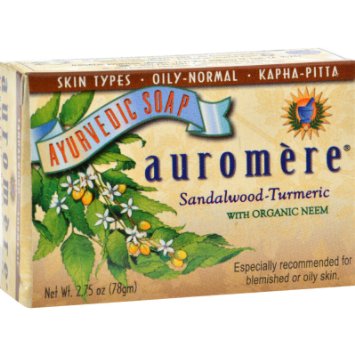Auromere Sandal-Turmeric With Neem,  Ayurvedic Soap