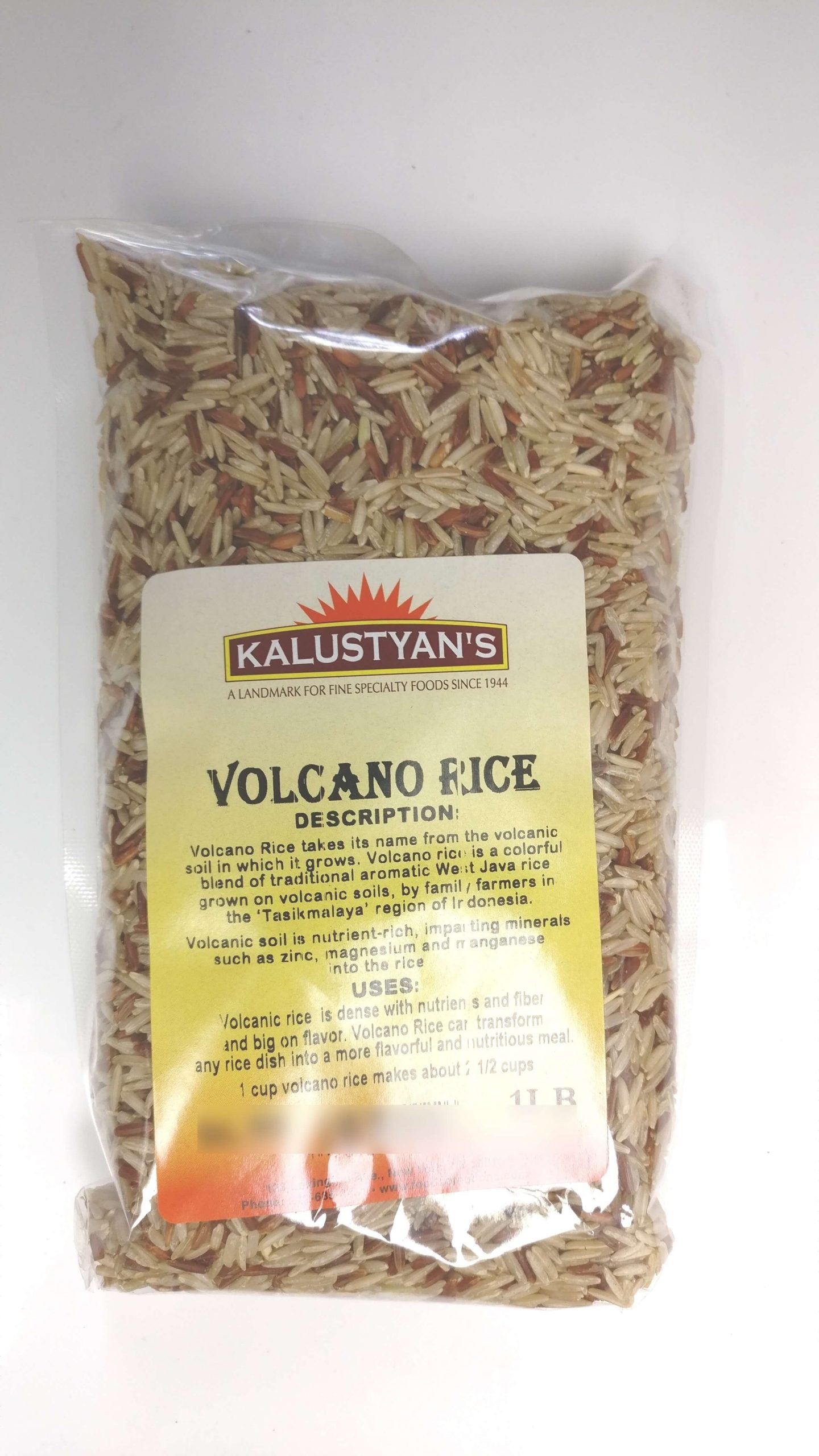 Volcano Rice Packge Volcano Rice, Organic – Kalustyan's