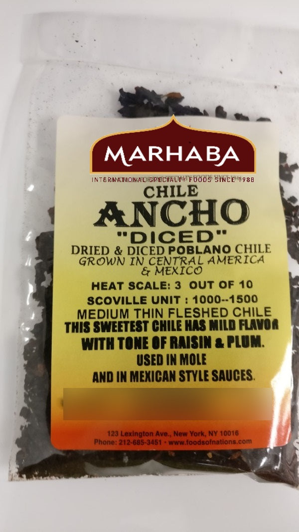 Ancho Chile, Diced