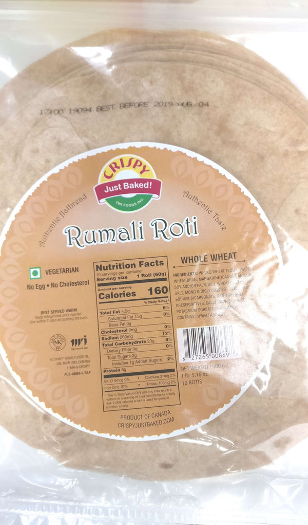 Rumali Roti, Whole Wheat