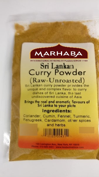Curry Powder, Srilankan, Raw-Unroasted