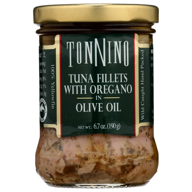 Tuna Fillets with Oregano in Olive Oil