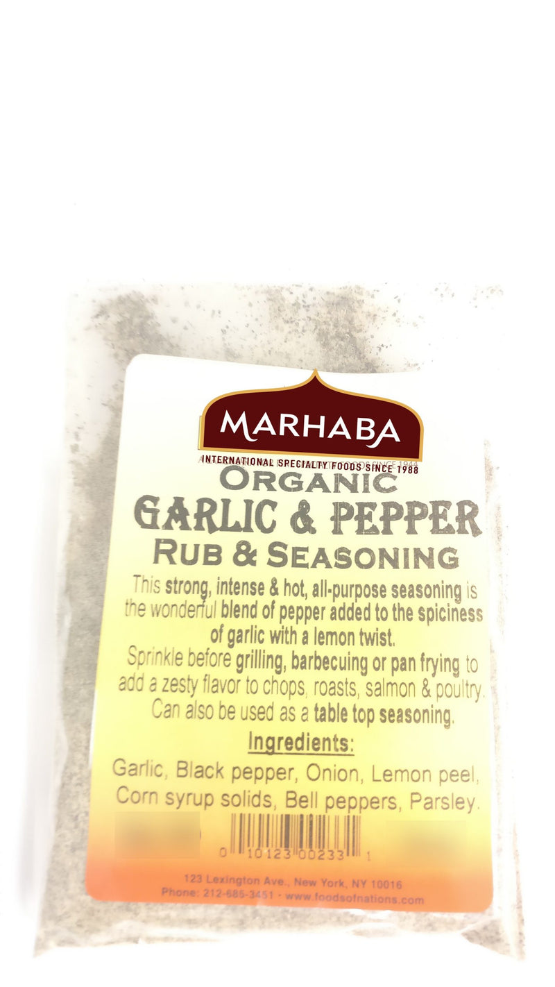 Garlic & Pepper Rub & Seasoning Organic