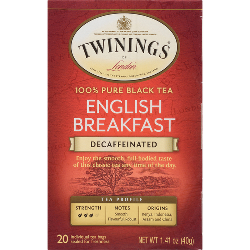 English Breakfast, Black Tea, Decaffeinated
