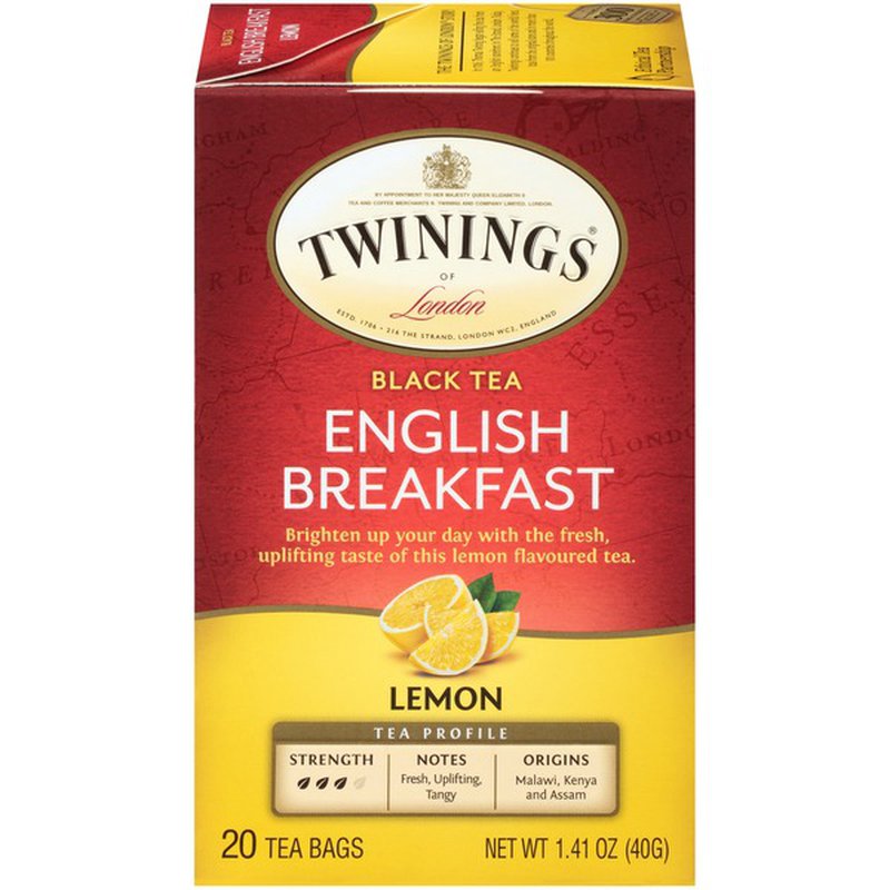 English Breakfast, Black Tea, Lemon