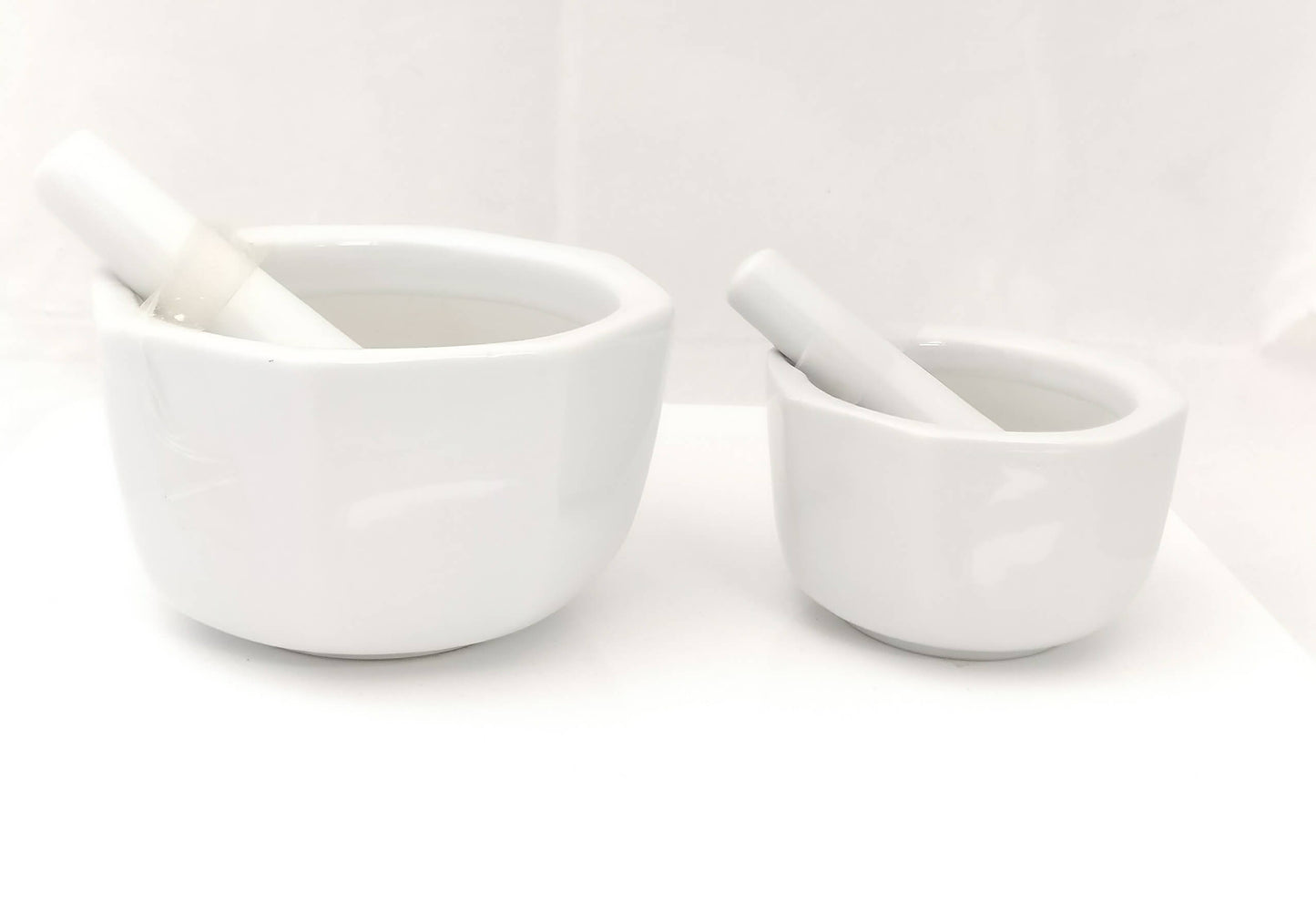 Morter & Pestle, Ceramic, Octagon
