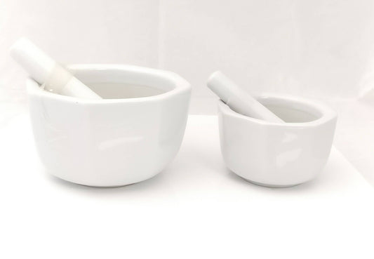 Morter & Pestle, Ceramic, Octagon