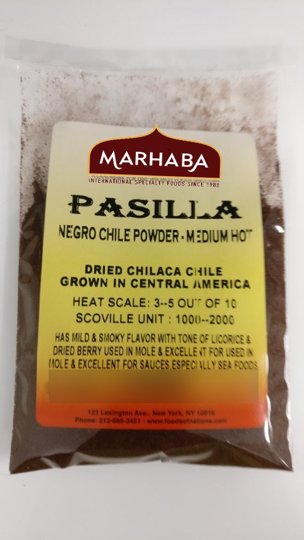 Pasilla Negro Chili, Powder Medium Hot