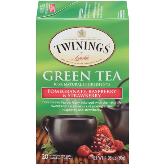 Green Tea, Pomegranate Raspberry Strawberry