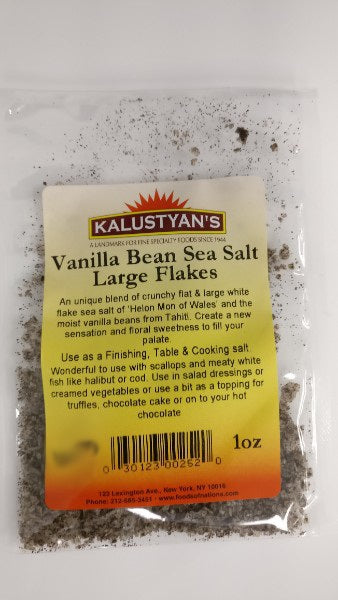 Vanilla Bean Sea Salt-Large Flakes